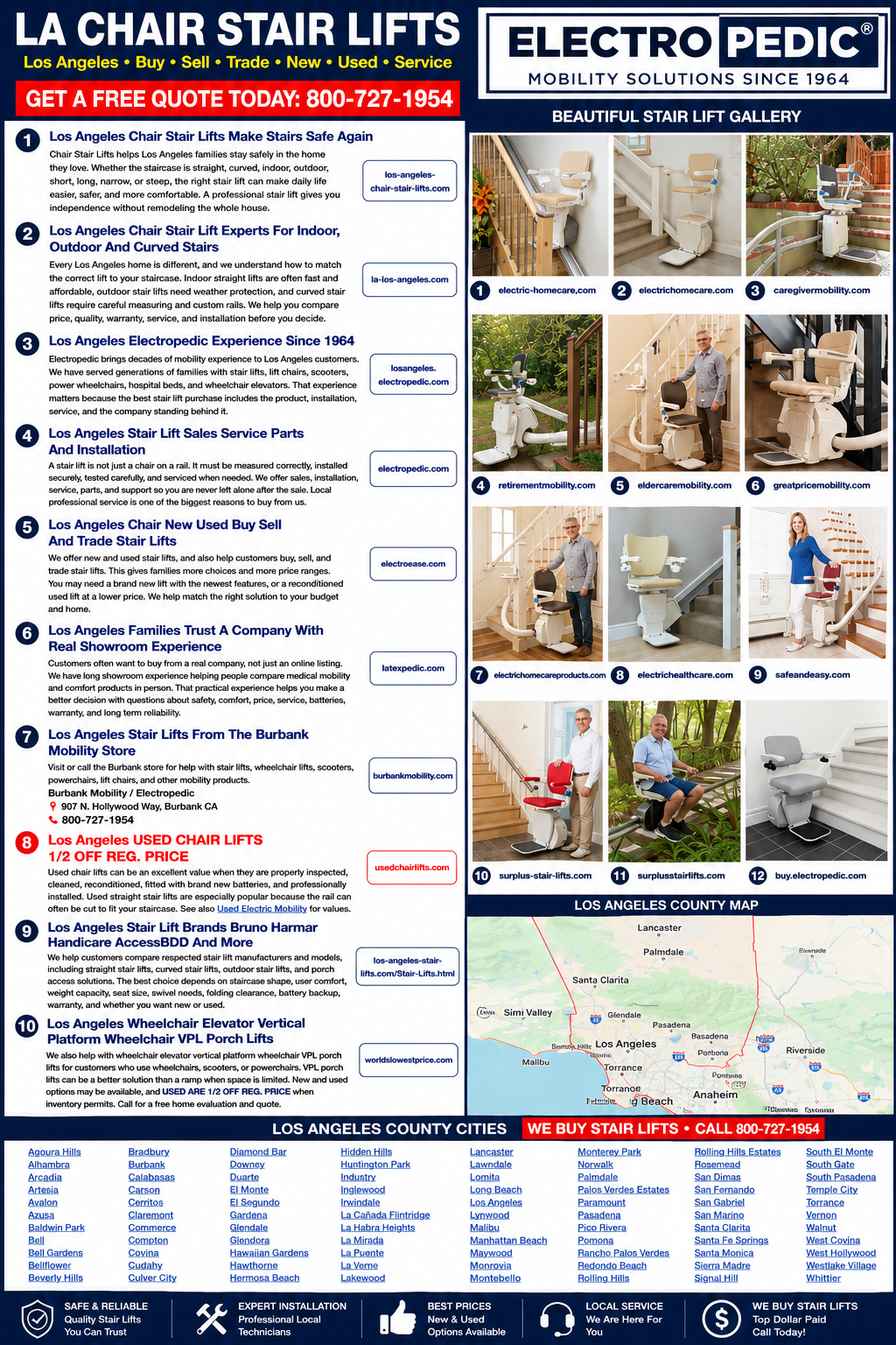used second hand los angeles chair lifts