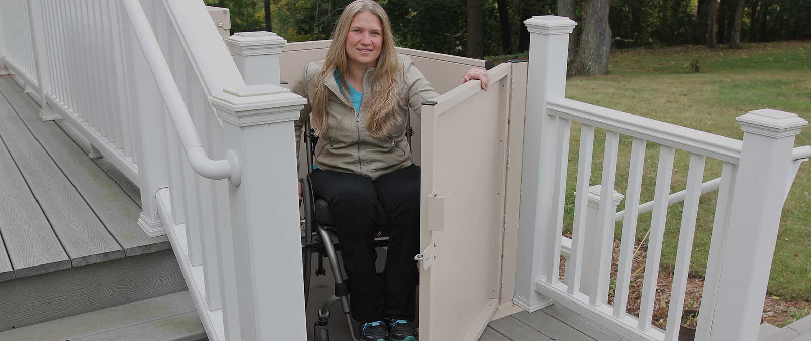 ALHAMBRA macslift PL-50 wheelchair scooter are handicapped access ramp porchlift